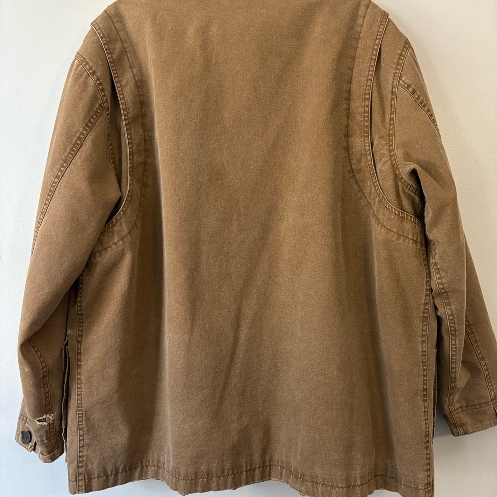 Vintage Men Barn Levis Distressed Tan Brown Jacket Corduroy Plaid Jacket Large - Picture 8 of 15